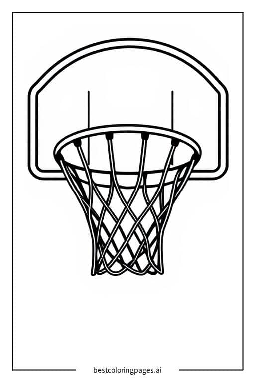 Ein Basketballkorb Ausmalbilder