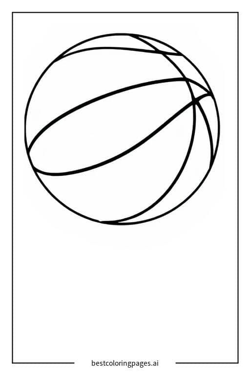 Ein hüpfender Basketball Ausmalbilder