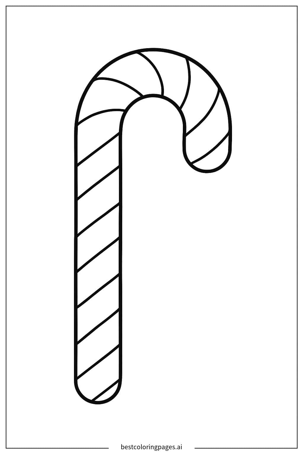 Desenhos de Bengala doce com listras para Colorir