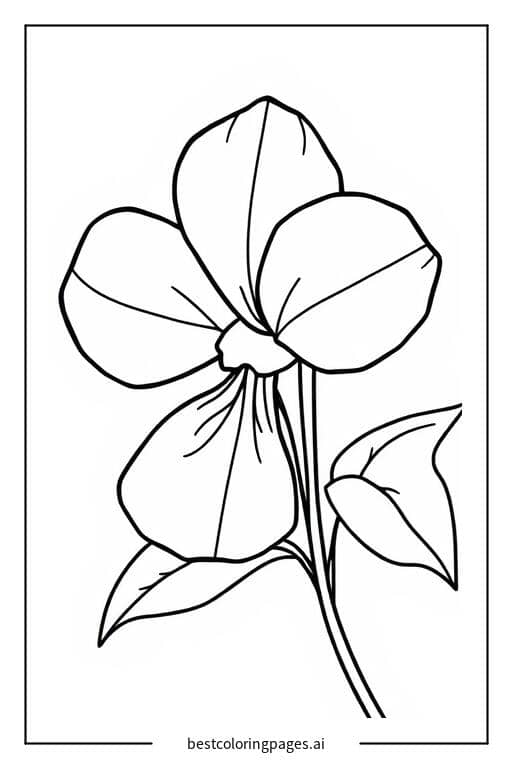 Disegni di Una delicata violetta da Colorare