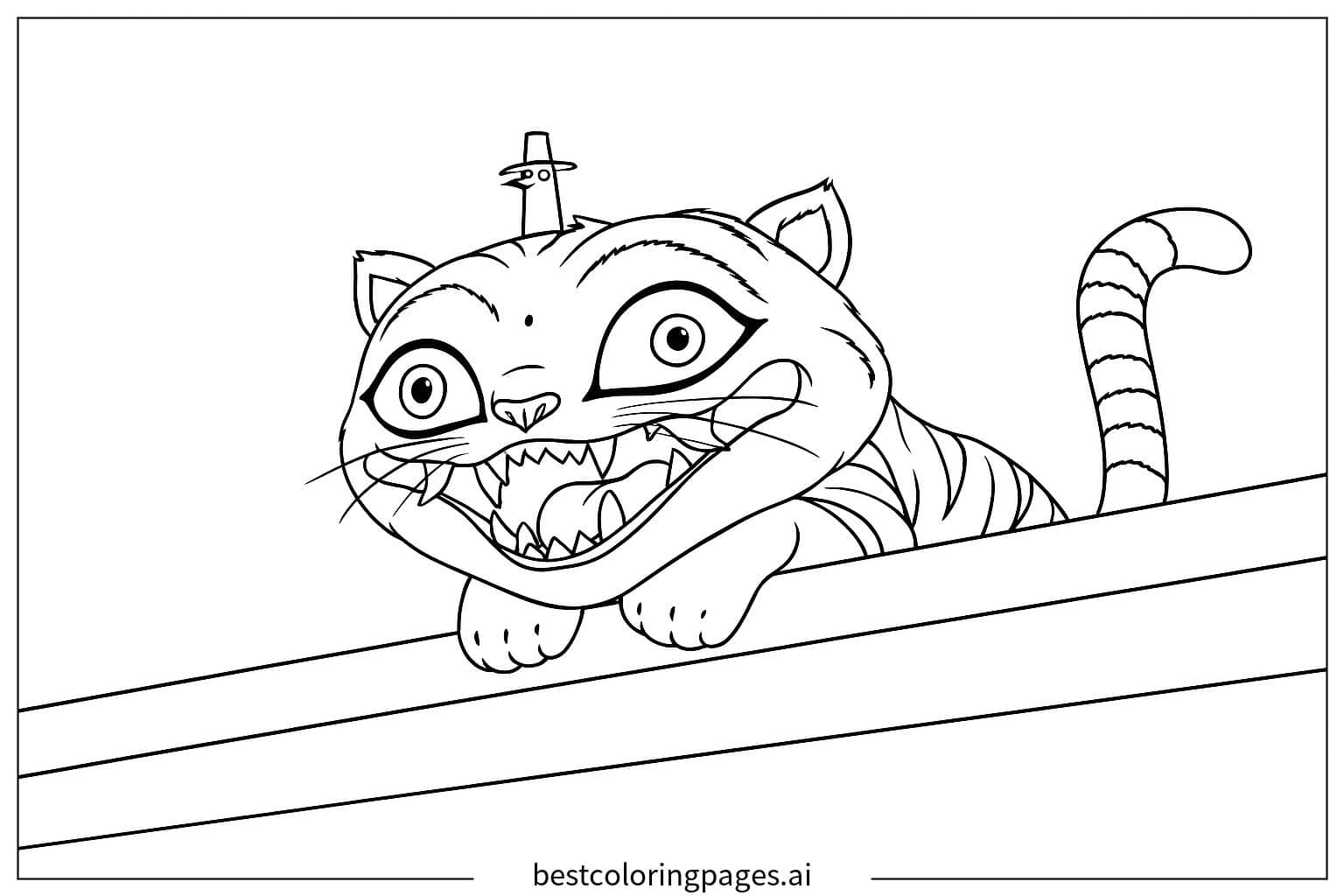 Dibujos de Un gato travieso para Colorear