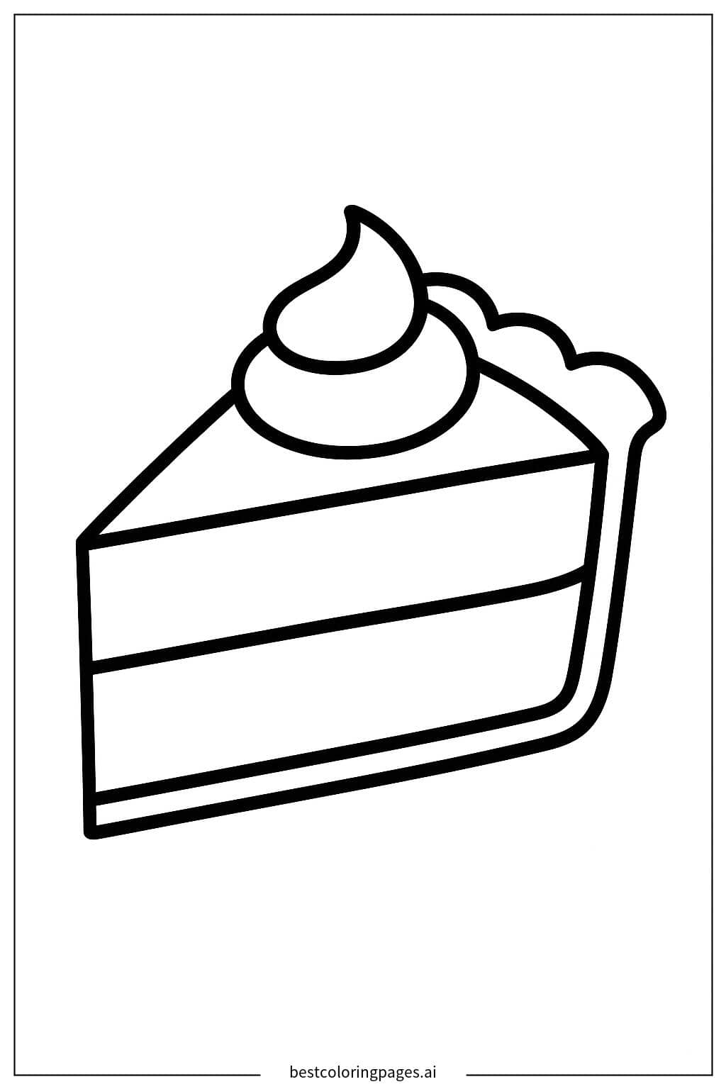 Coloriage Une part de tarte