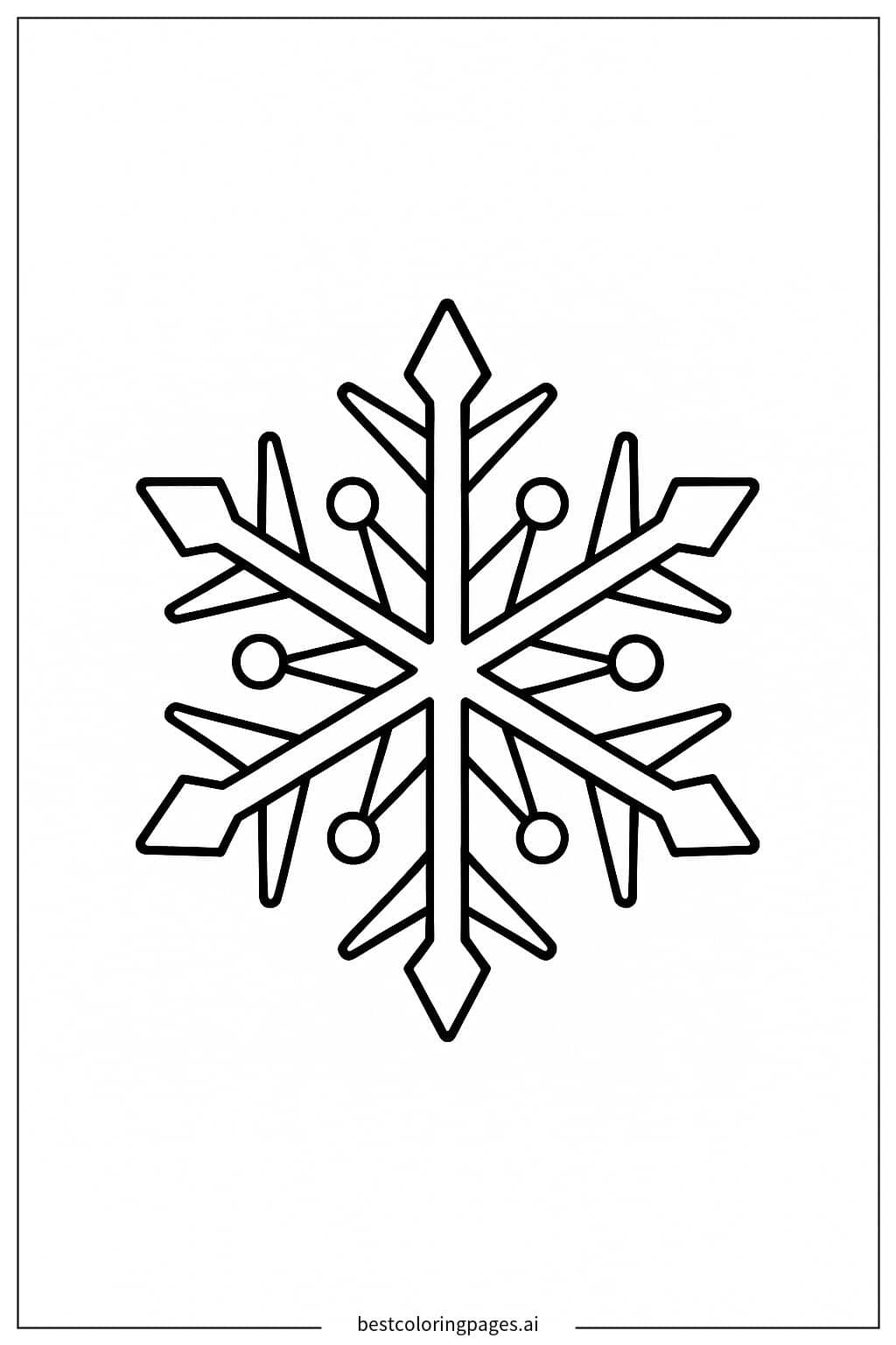 Desenhos de Um desenho simples de floco de neve para Colorir