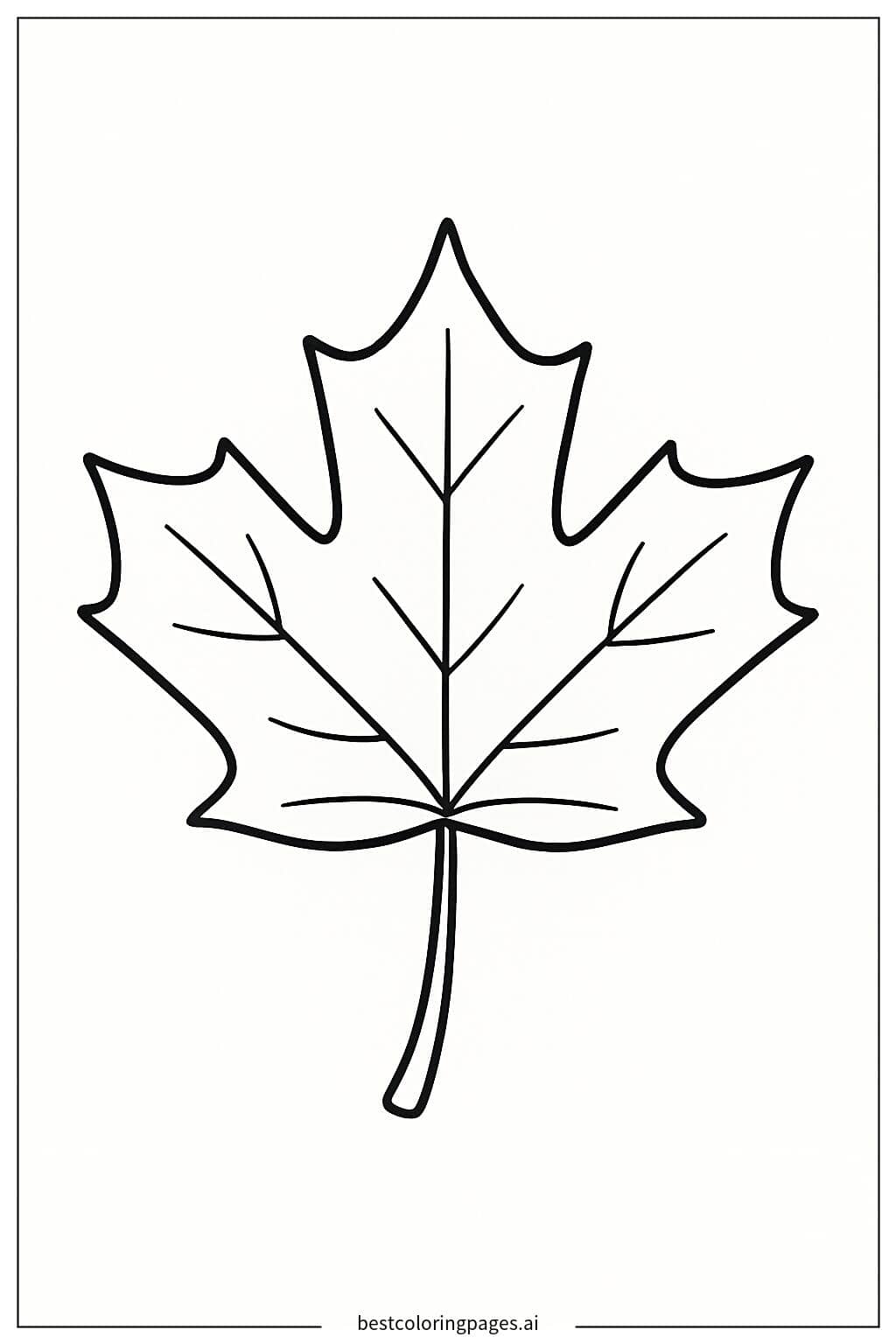 Desenhos de Uma única folha de bordo para Colorir