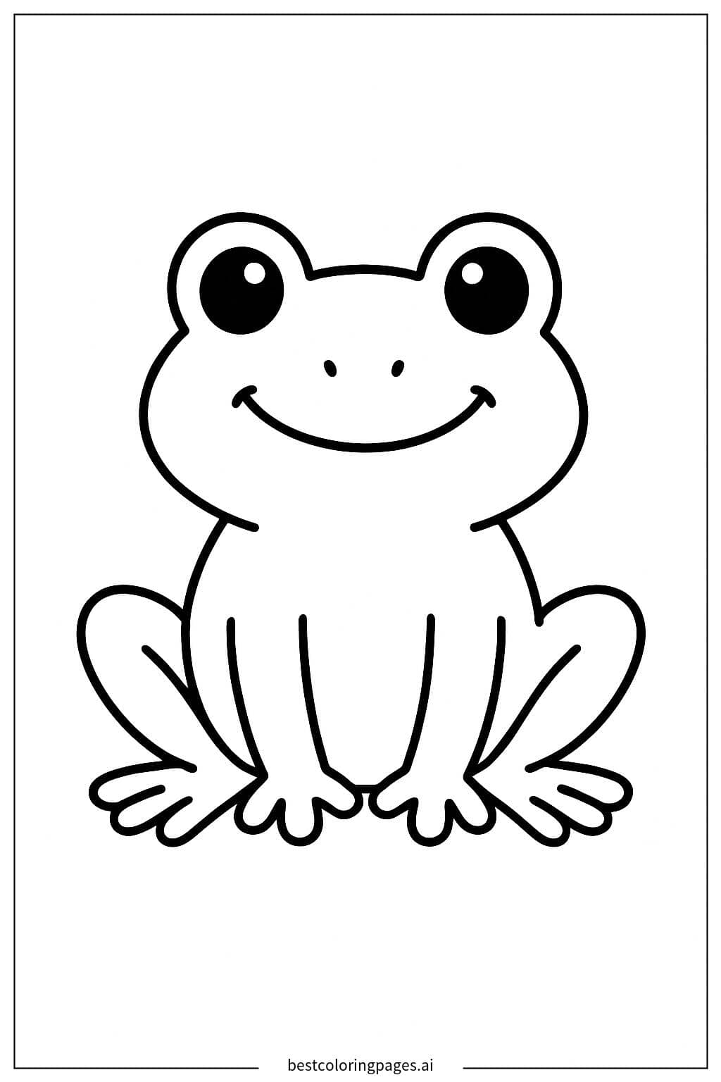 Ein Sitzender Frosch Ausmalbilder