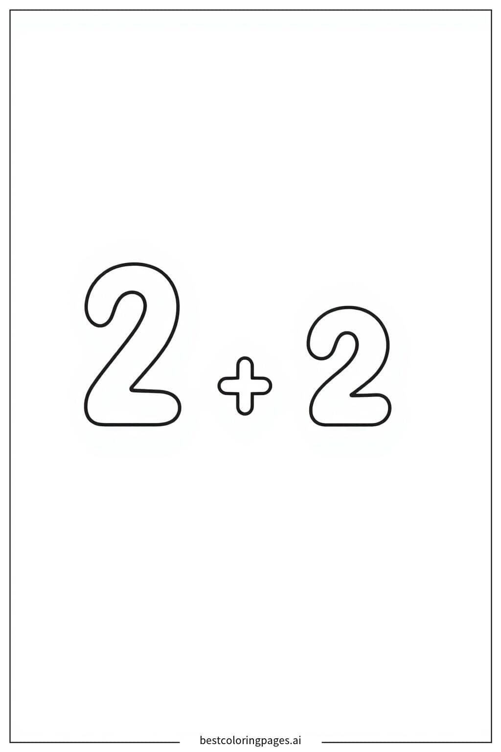 Adding Two Numbers Coloring Page