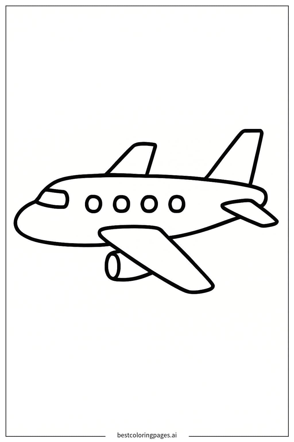 Desenhos de Avião visto de lado para Colorir