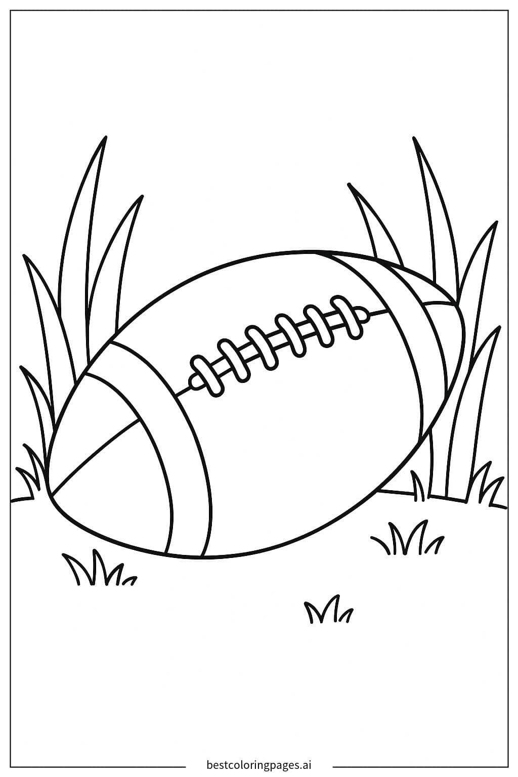 Desenhos de Futebol americano na grama para Colorir