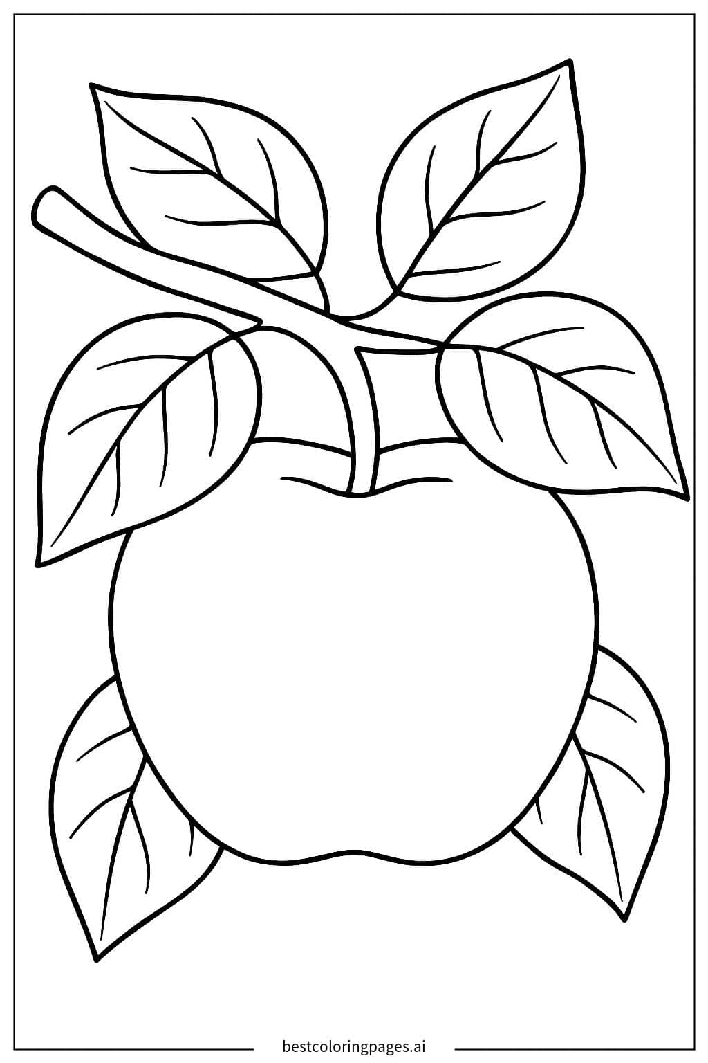 Apfel am Ast Ausmalbilder