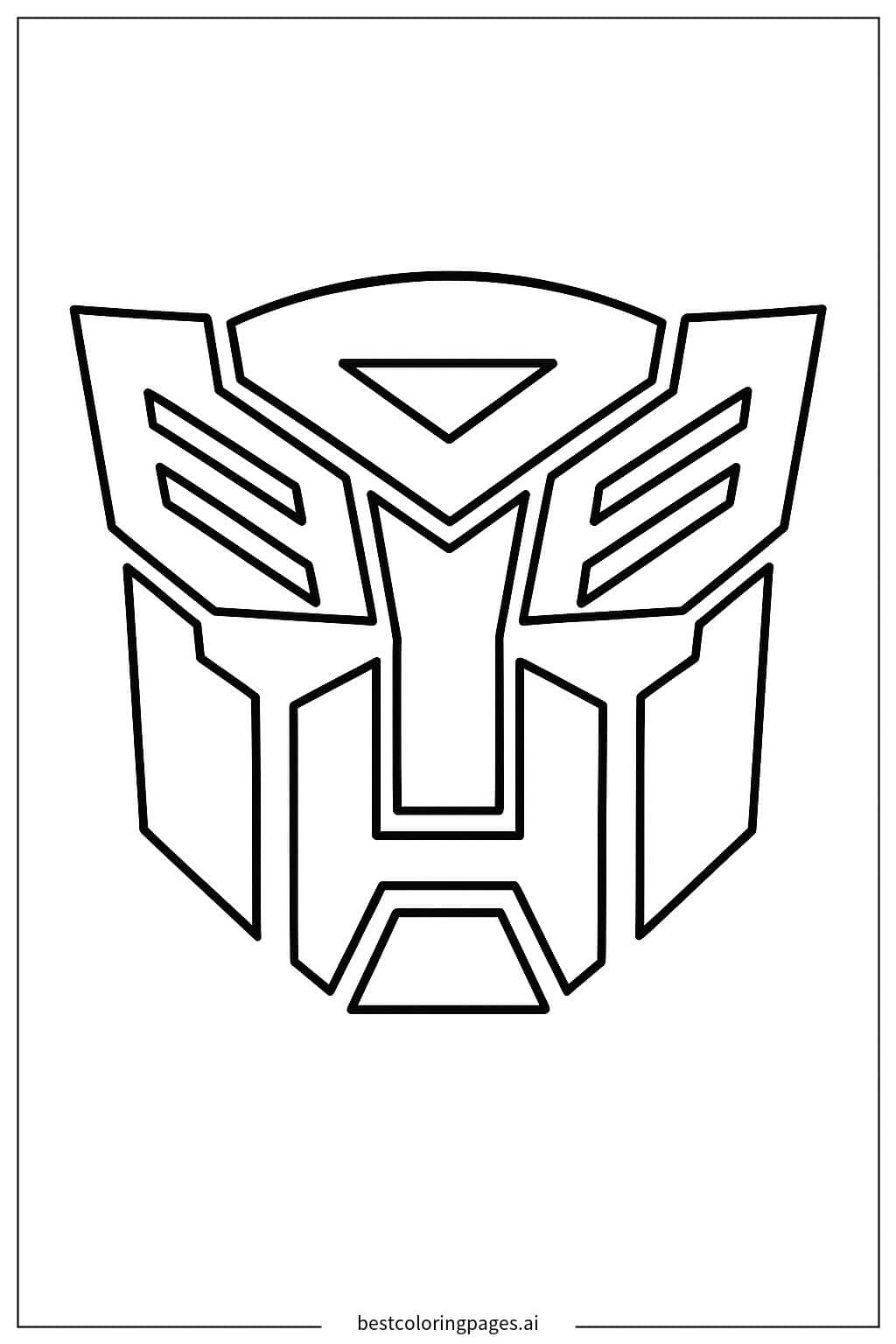 Autobot Insignia Coloring Page with Bold Outlines Coloring Page