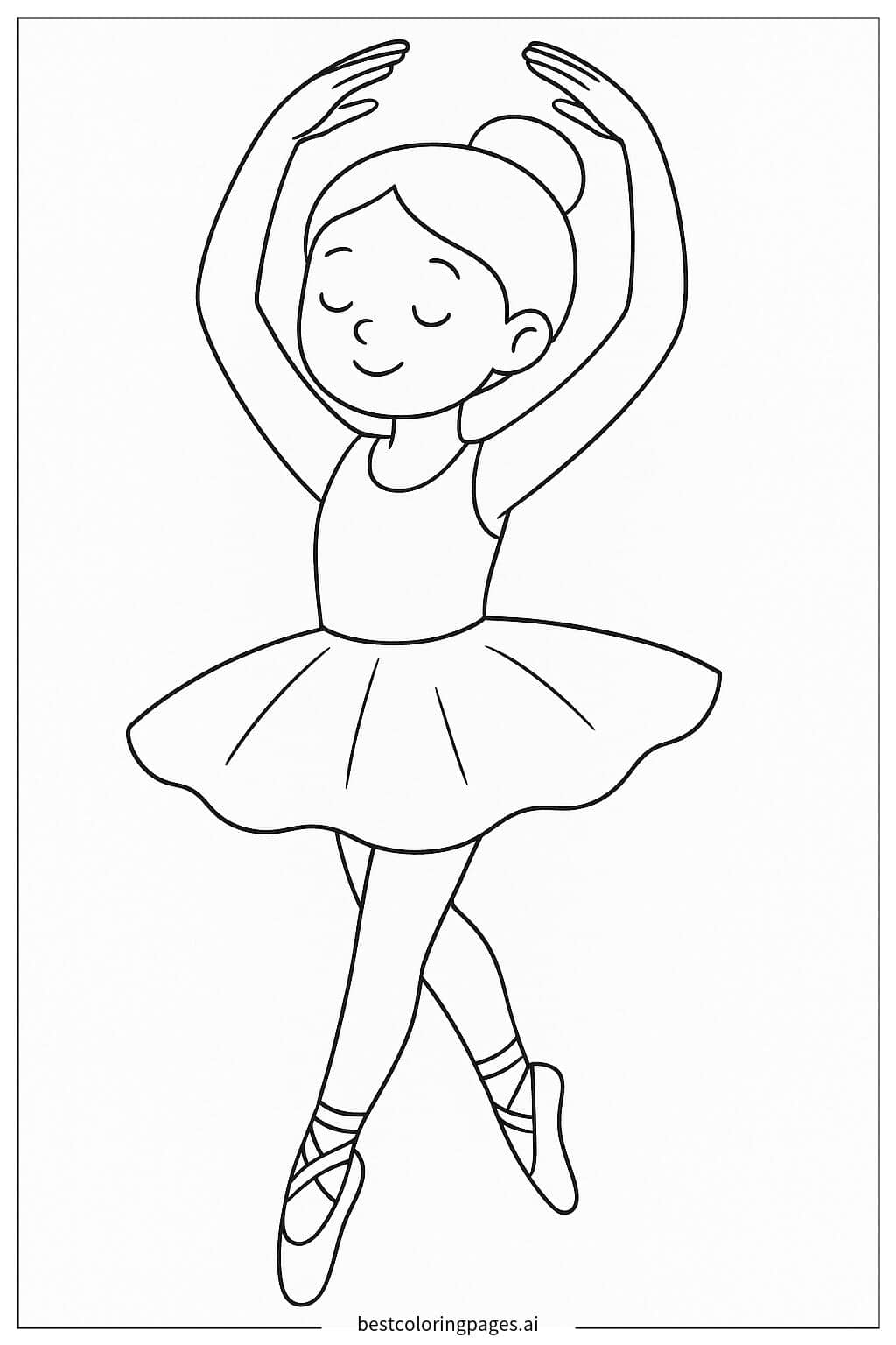 Desenhos de Bailarina girando em um pirueta para Colorir