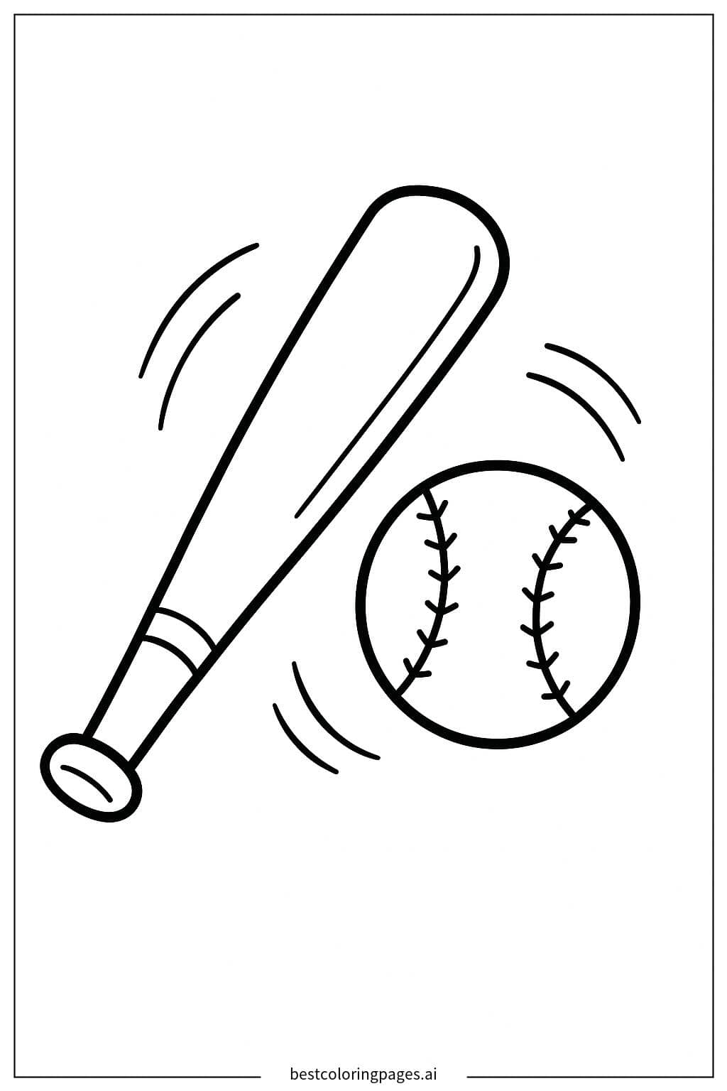 Gambar Mewarnai Palu Baseball