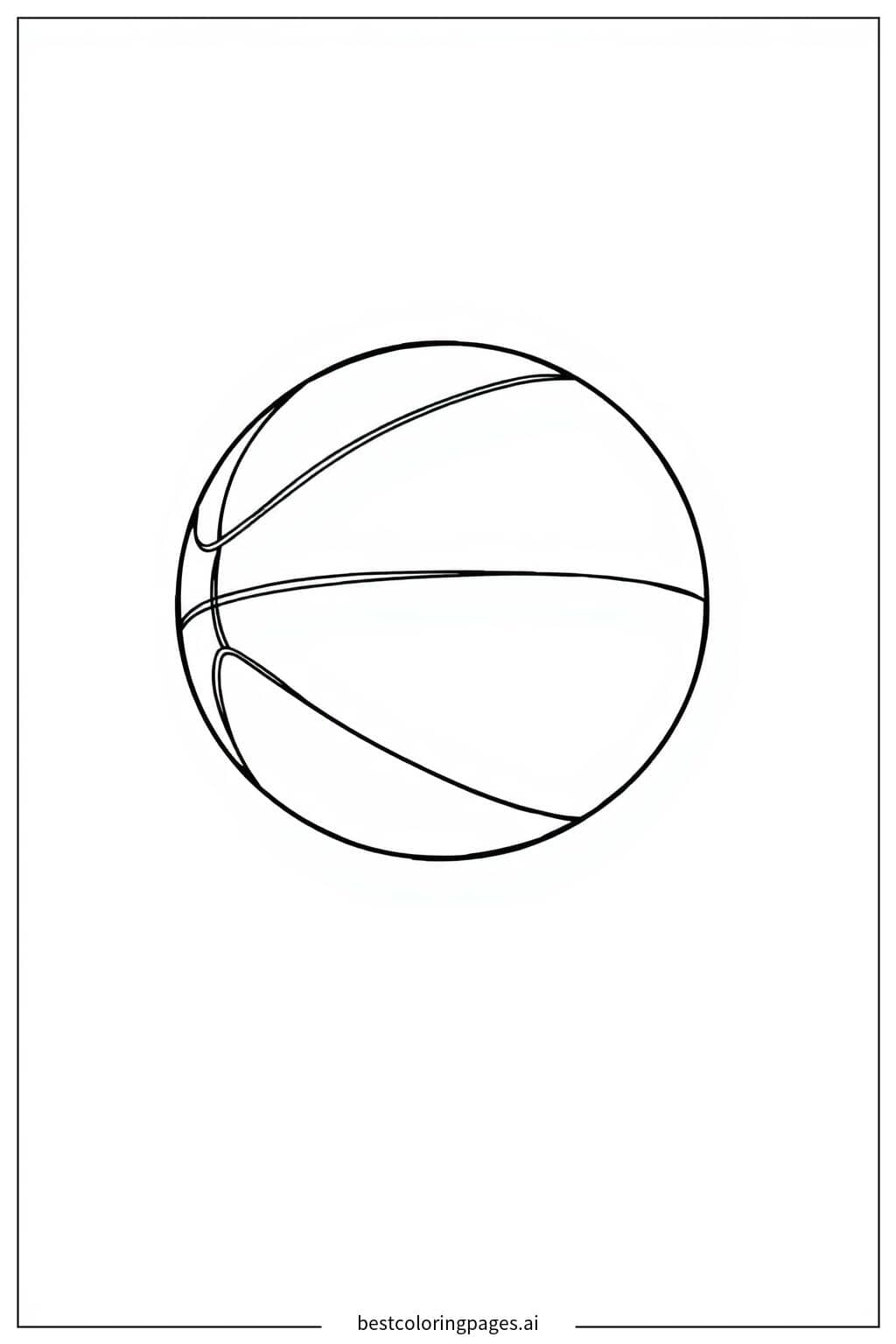 Basketball auf dem Spielfeld Ausmalbilder