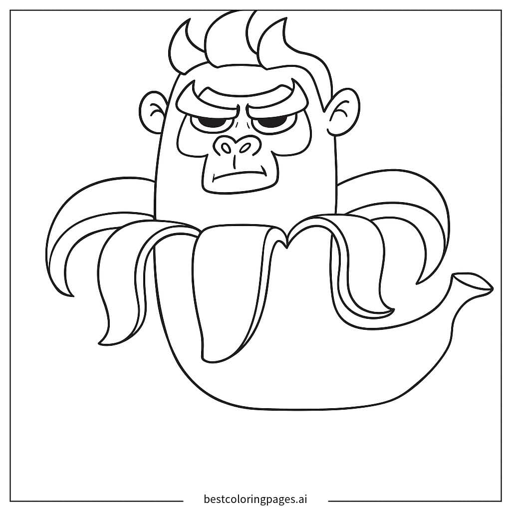 Disegni di Ragazzo in Costume da Banana da Colorare
