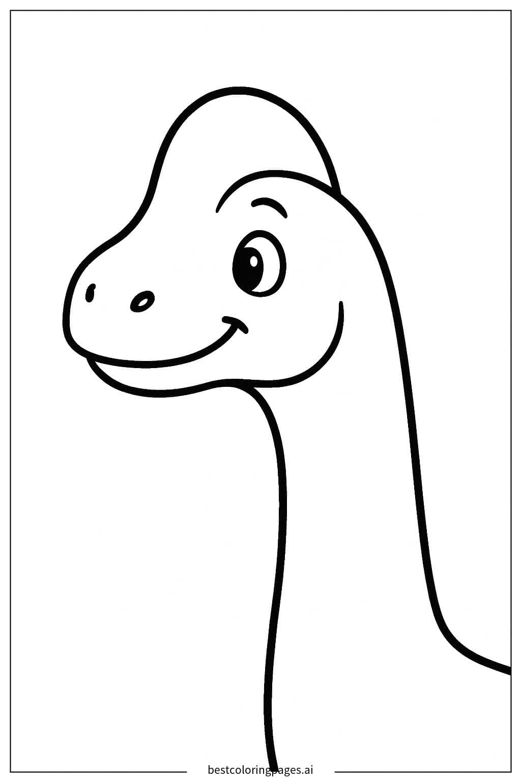 Brachiosaurus Portrait Coloring Page