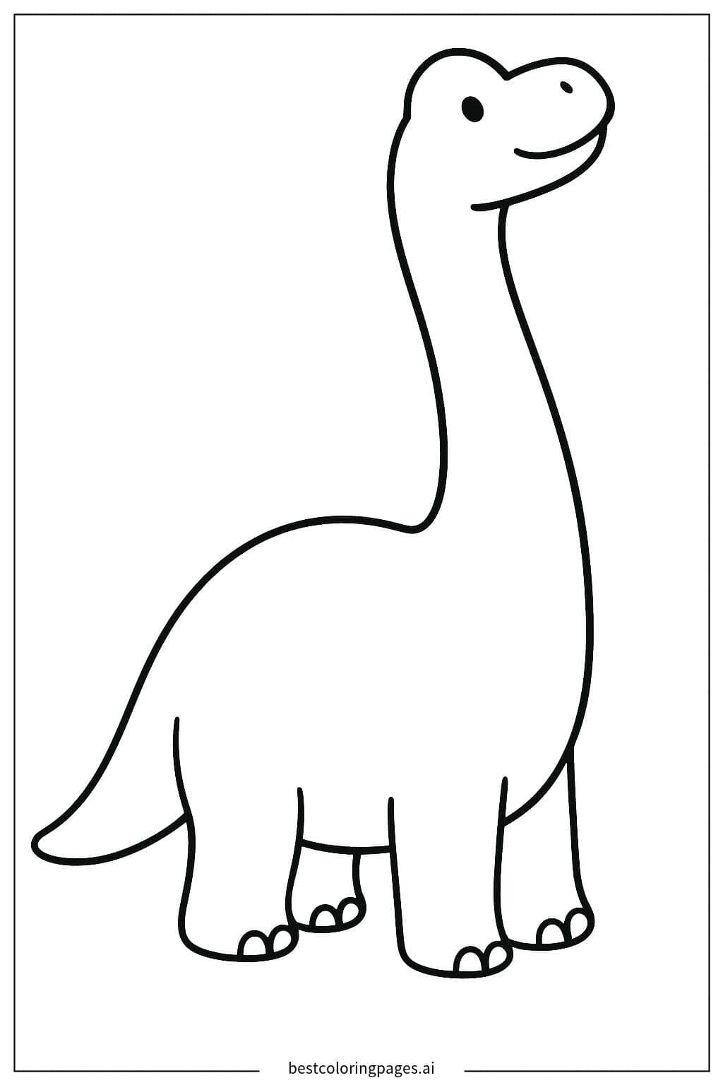 Desenhos de Braquiossauro olhando para cima para Colorir