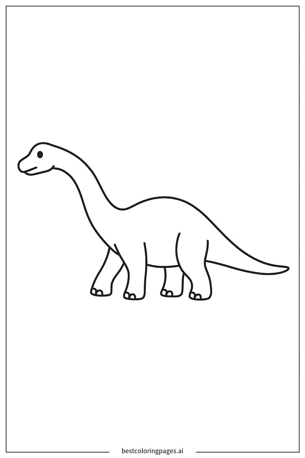 Desenhos de Brachiosaurus caminhando lentamente para Colorir