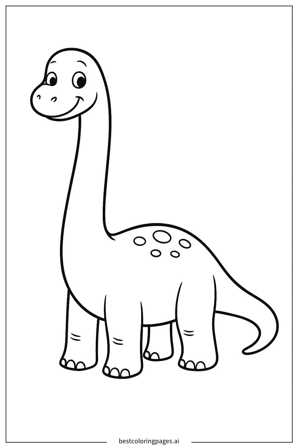 Desenhos de Braquiossauro com pescoço longo para Colorir