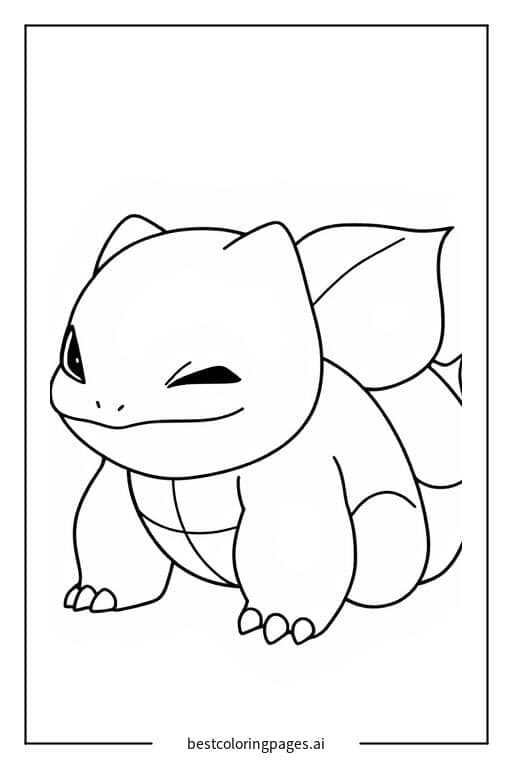 Coloriage Bulbizarre en repos
