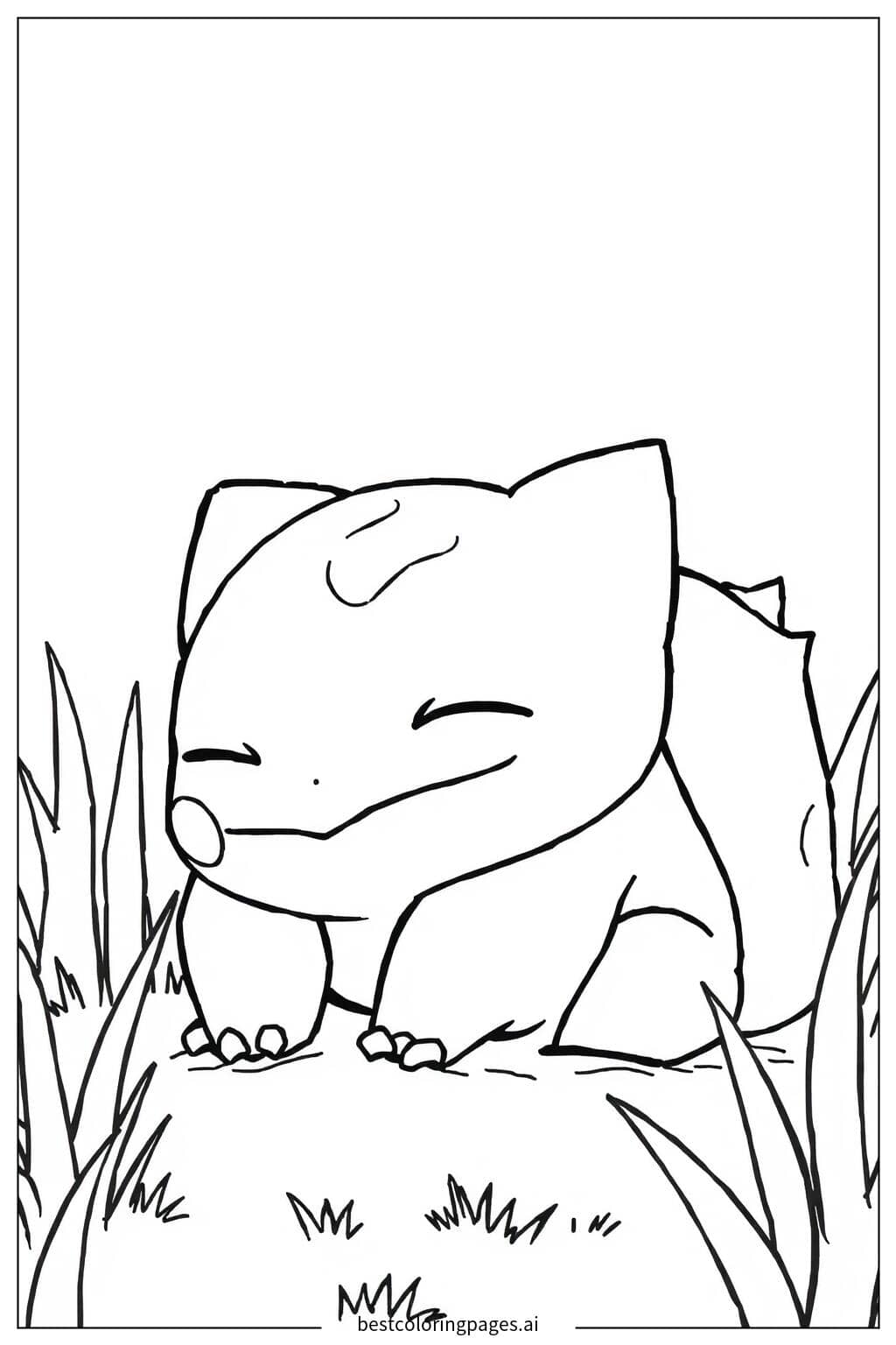 Coloriage Bulbizarre Endormi