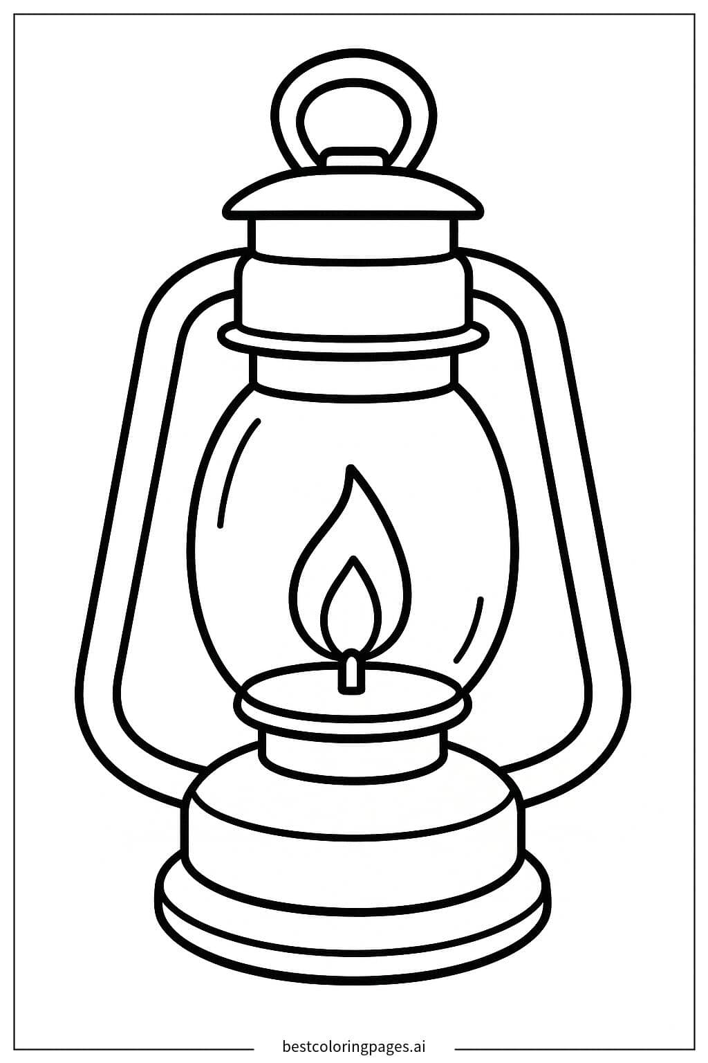Camping Lantern Coloring Page Coloring Page