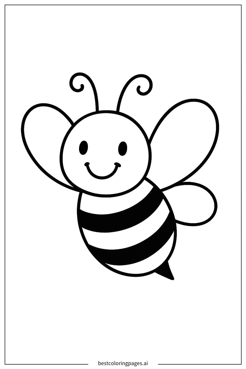 Desenhos de Abelha Desenho Animado Voando para Colorir