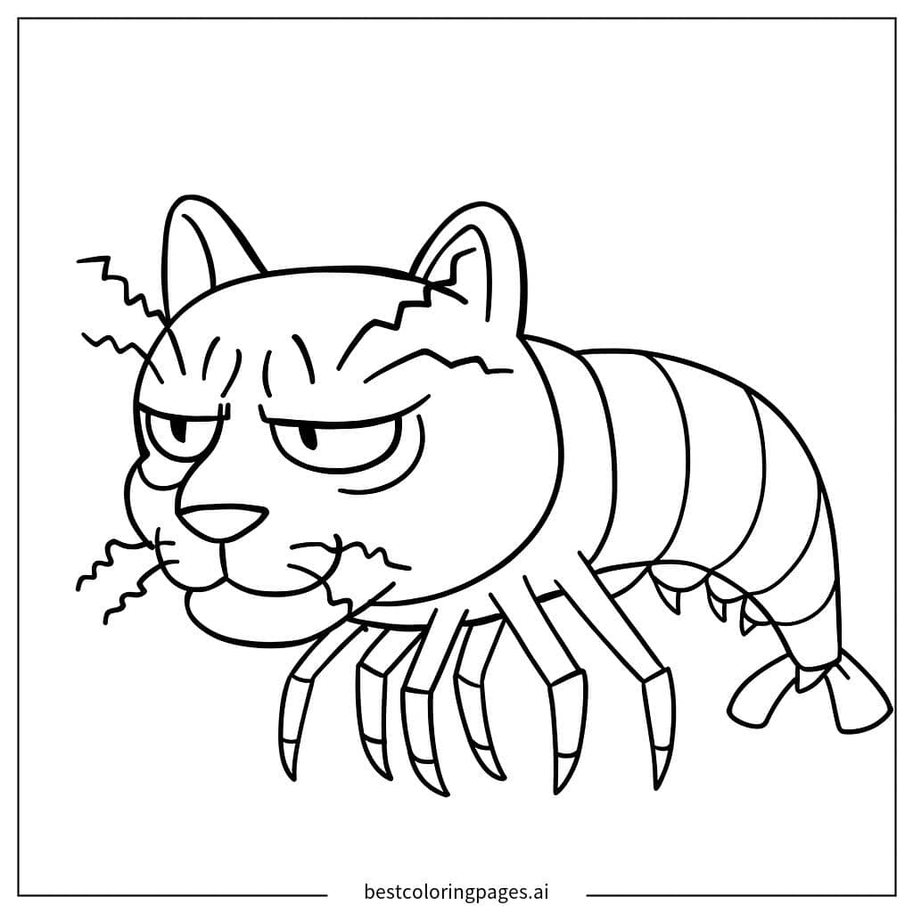 Disegni di Ibrido Gatto-Gambero da Colorare