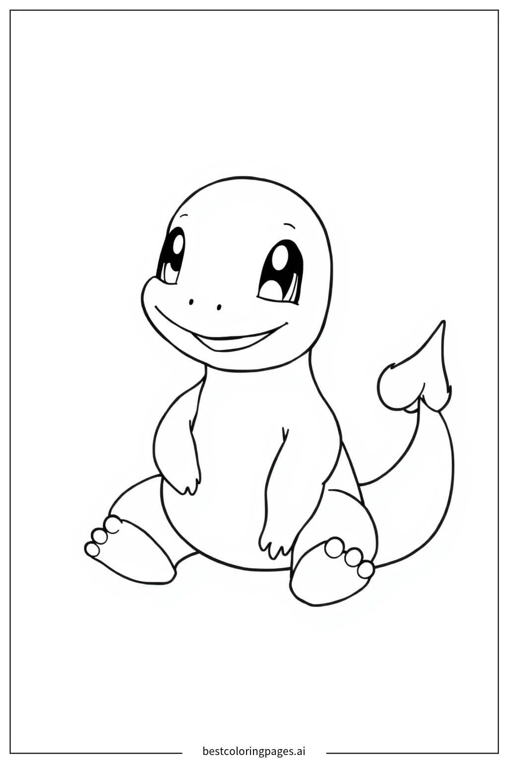Charmander Sitting Coloring Page
