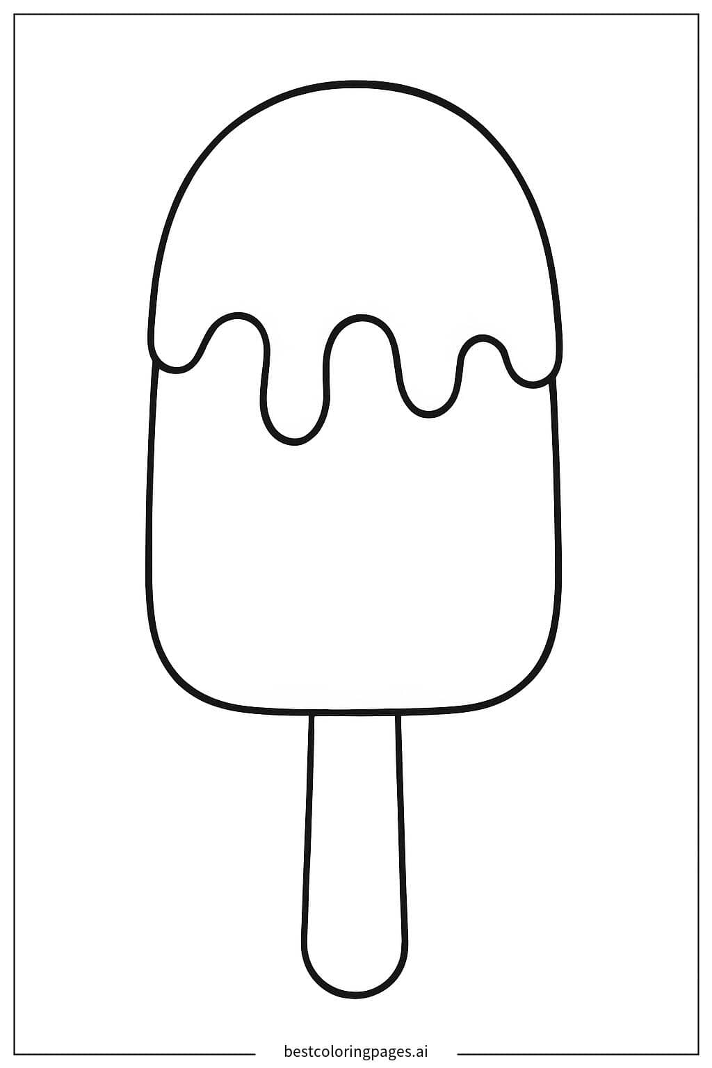 Coloriage Esquimau au chocolat sur bâtonnet