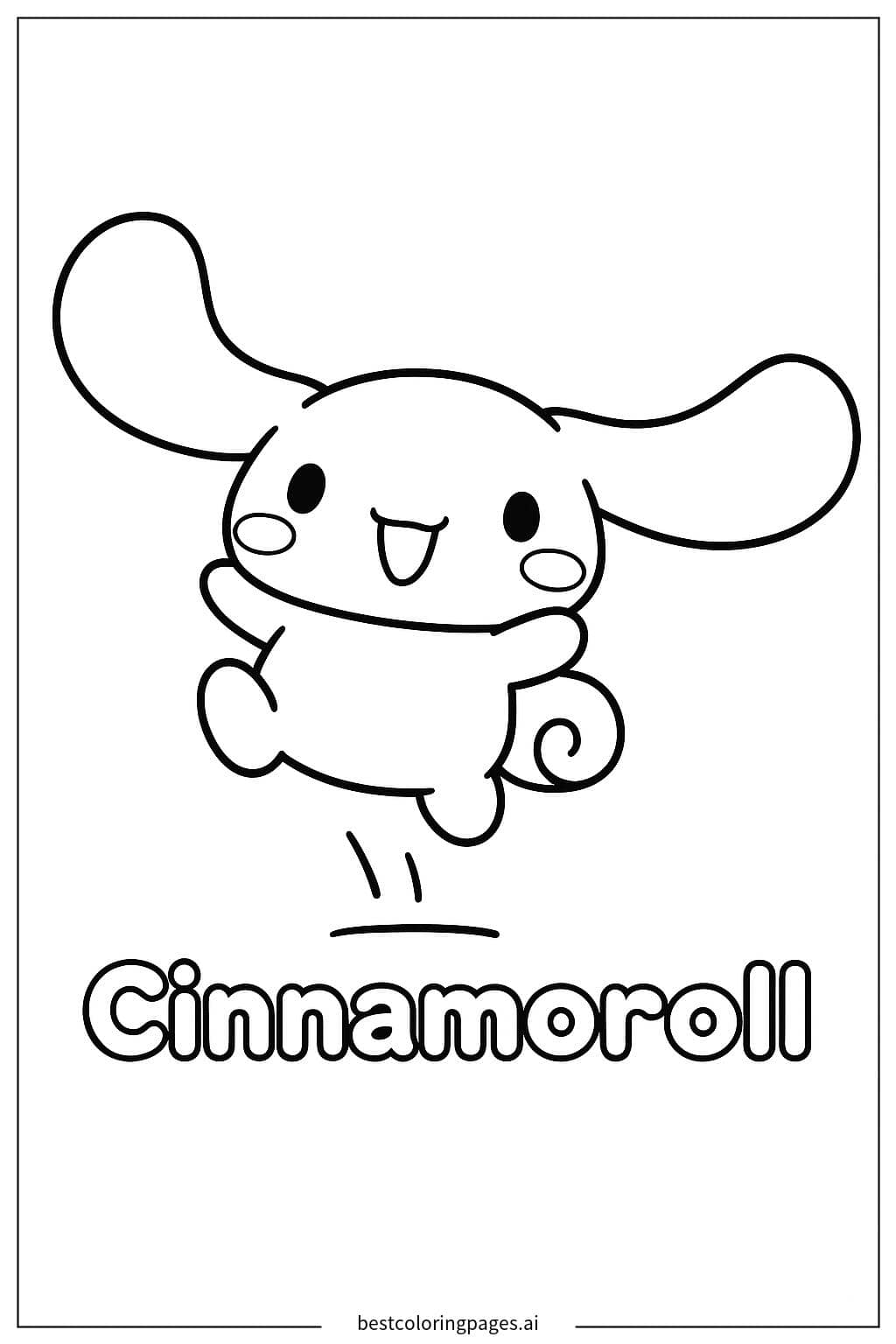 Desenhos de Cinnamoroll Saltando para Colorir