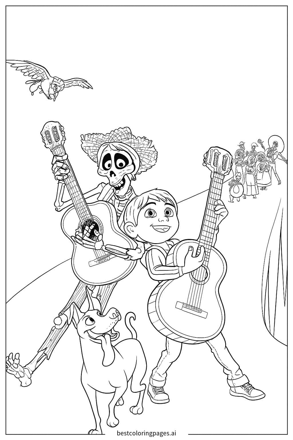 Coco Movie Poster Coloring Page