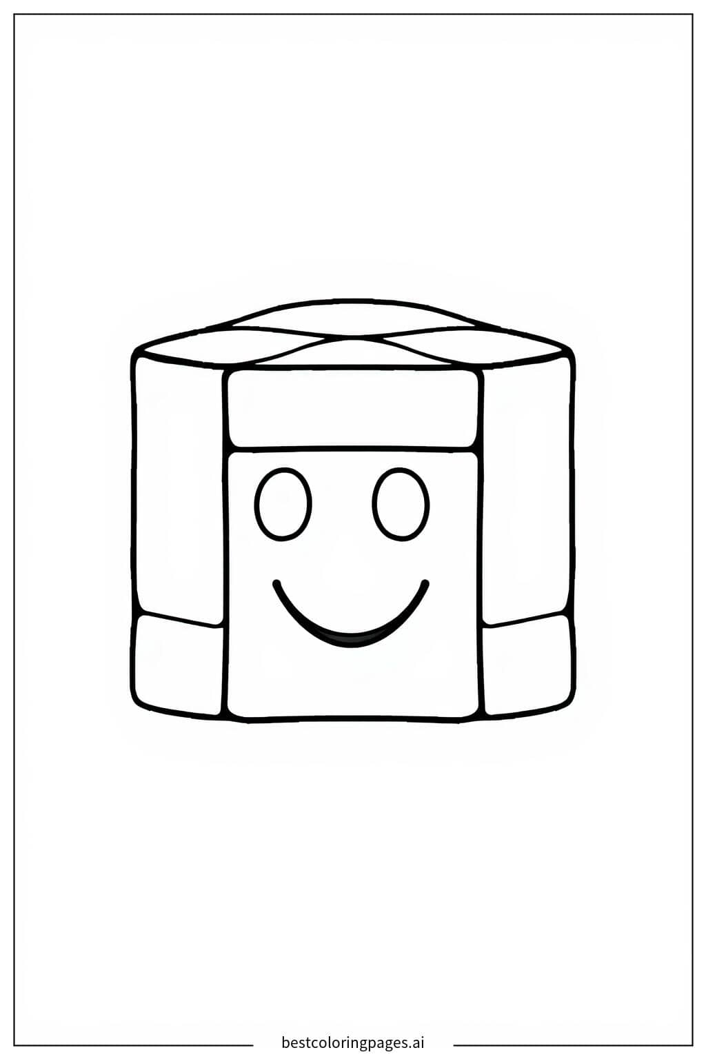 Tranh tô màu Mặt Lập Phương Rubik Đầy Màu Sắc