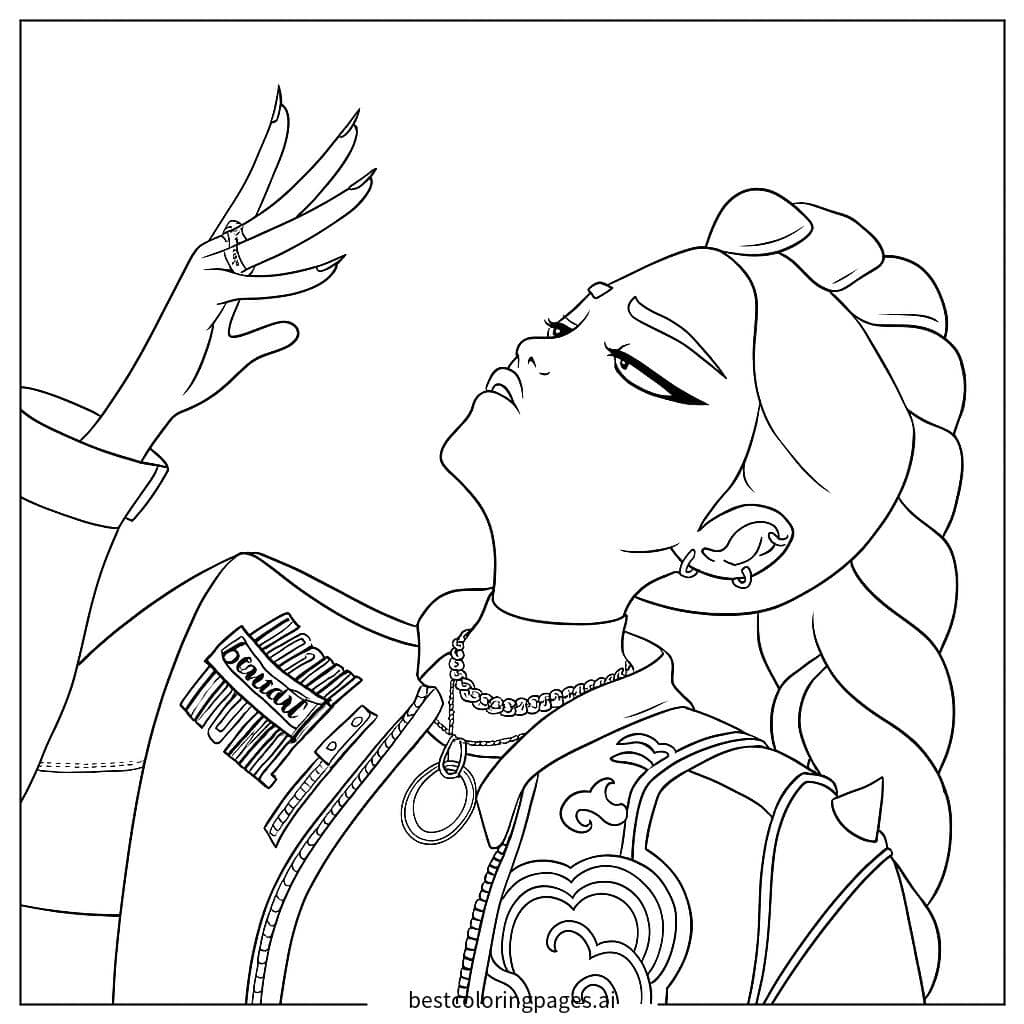 Dibujos de Líder Confidente de K-pop para Colorear