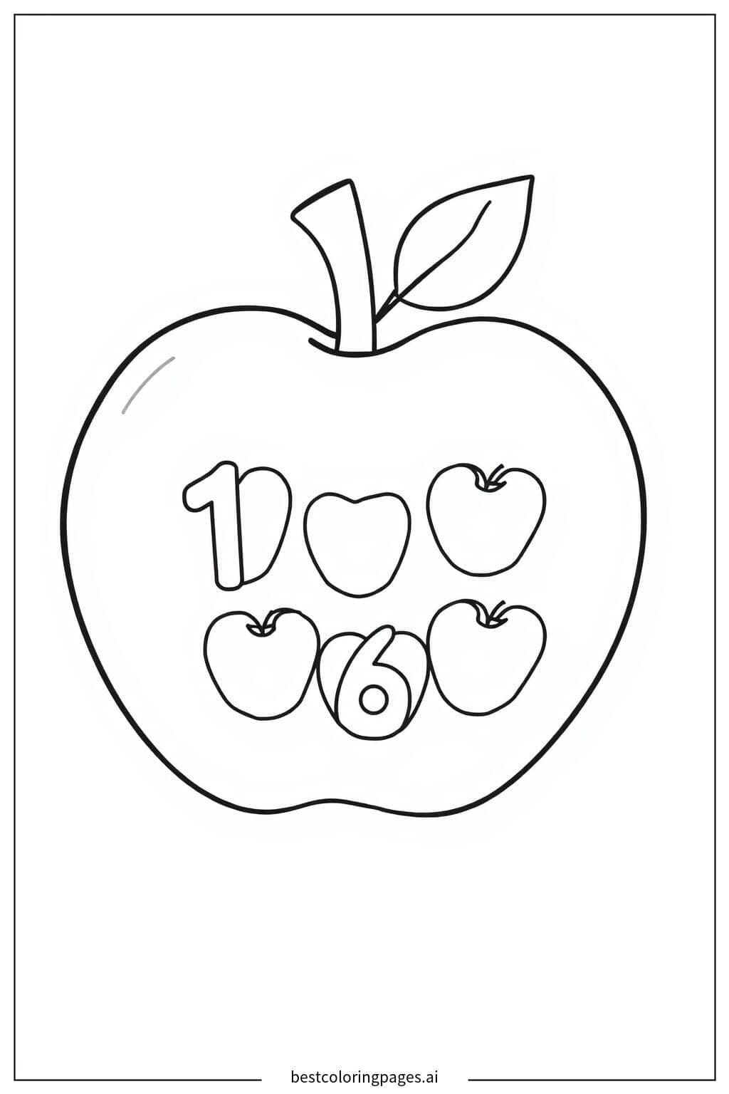 Counting Apples: A Fun Math Adventure Coloring Page