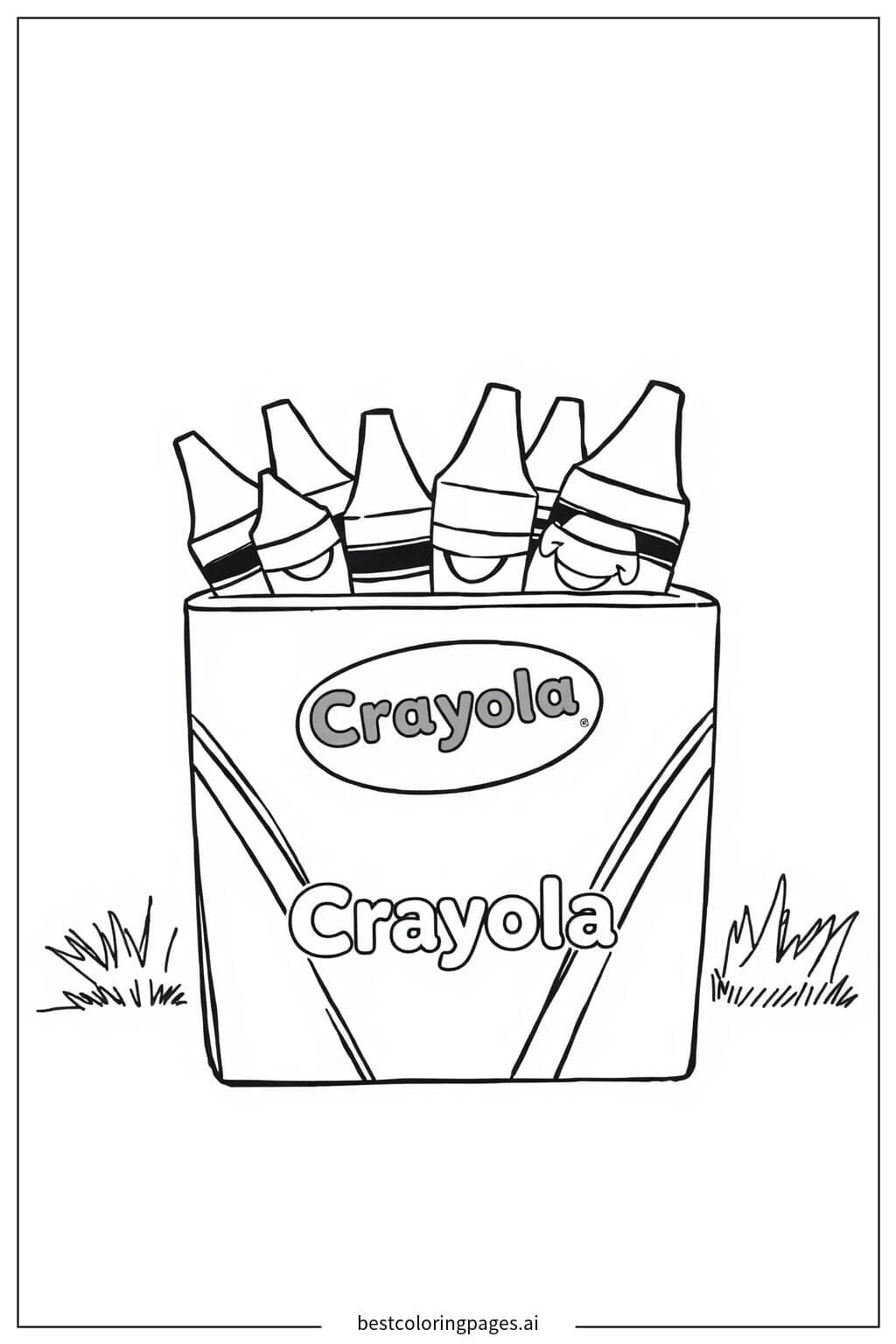 Desenhos de Caixa de Crayons Crayola para Colorir