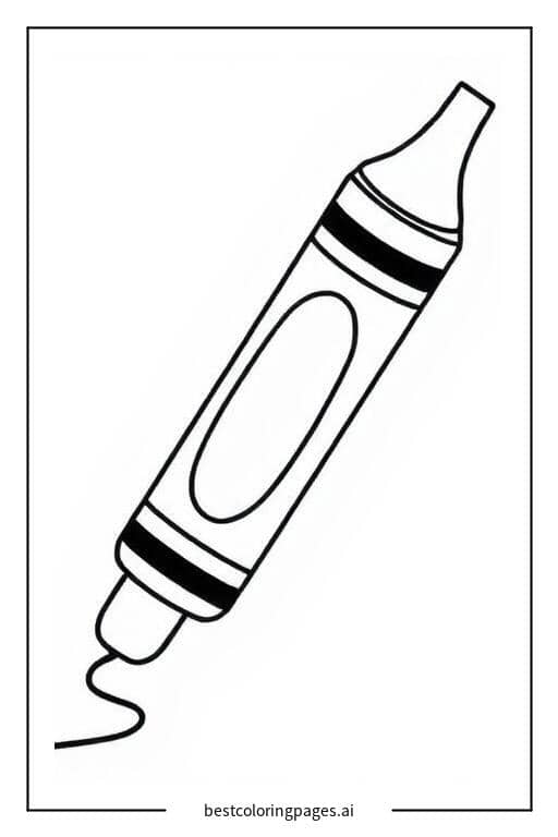Desenhos de Desenho de giz de cera Crayola traçando uma linha simples para Colorir