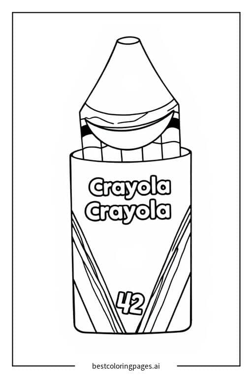 Desenhos de Crayons Crayola na Caixa para Colorir