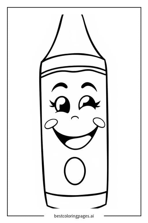 Desenhos de Giz de Cera Crayola com Rosto Sorridente para Colorir