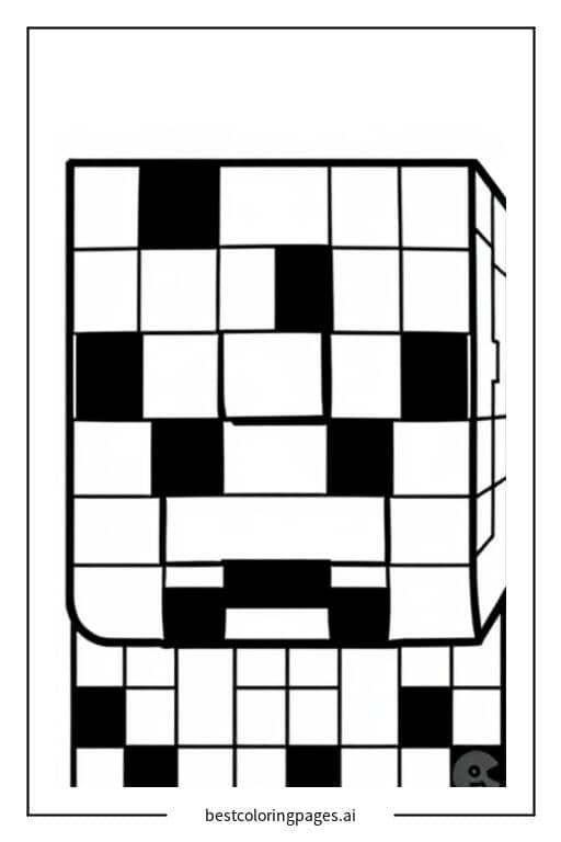 Coloriage Visage de Creeper