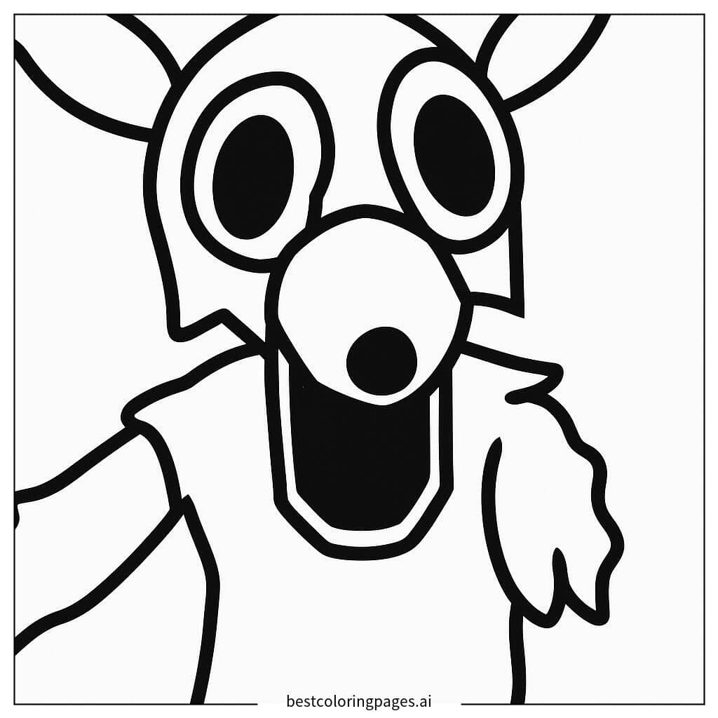 Desenhos de Urso Cartoon Assustador para Colorir