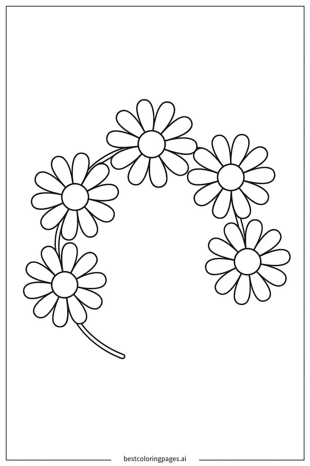 Daisy Chain Coloring Page