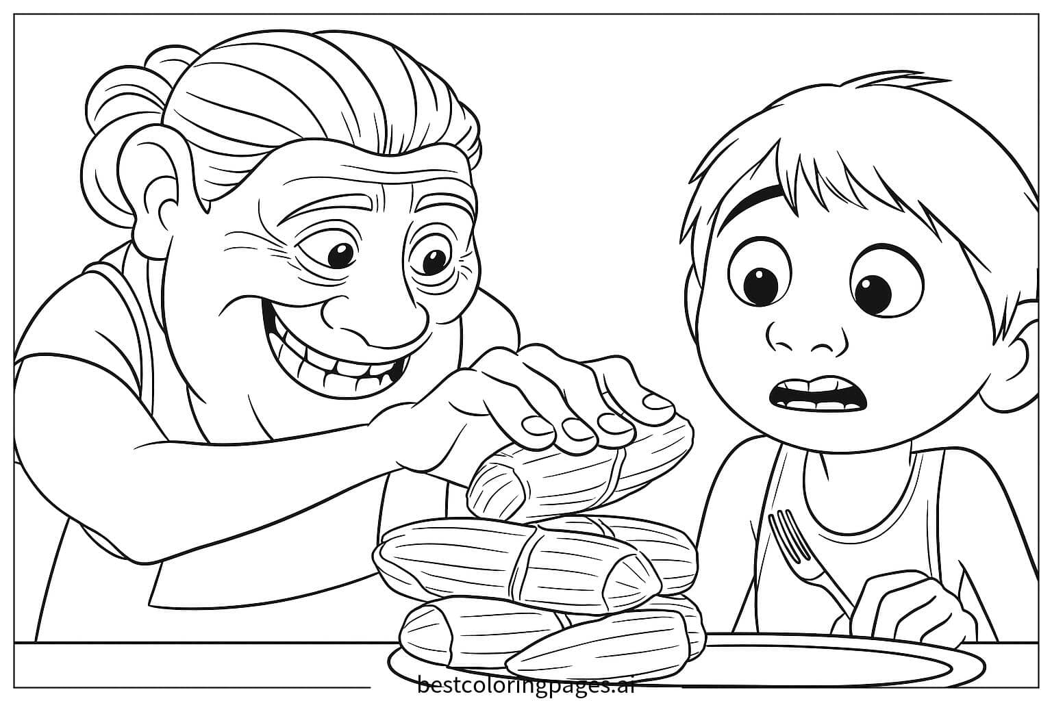 Dream Journey in Coco Coloring Page