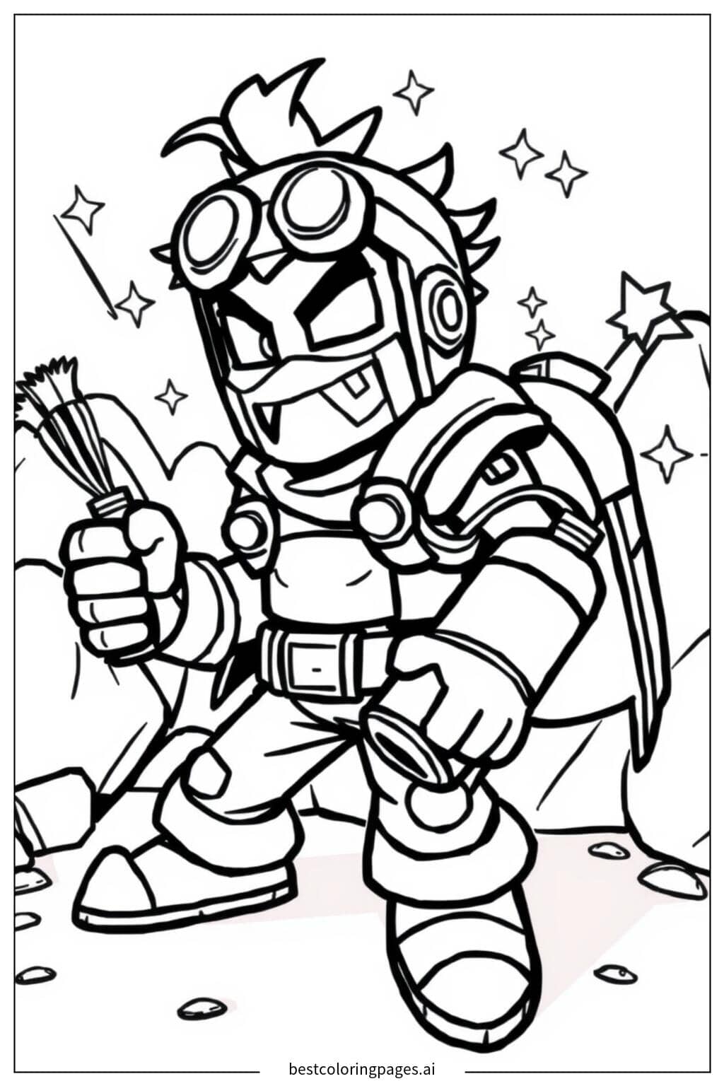 Desenhos de Dynamike jogando bastões de dinamite para Colorir
