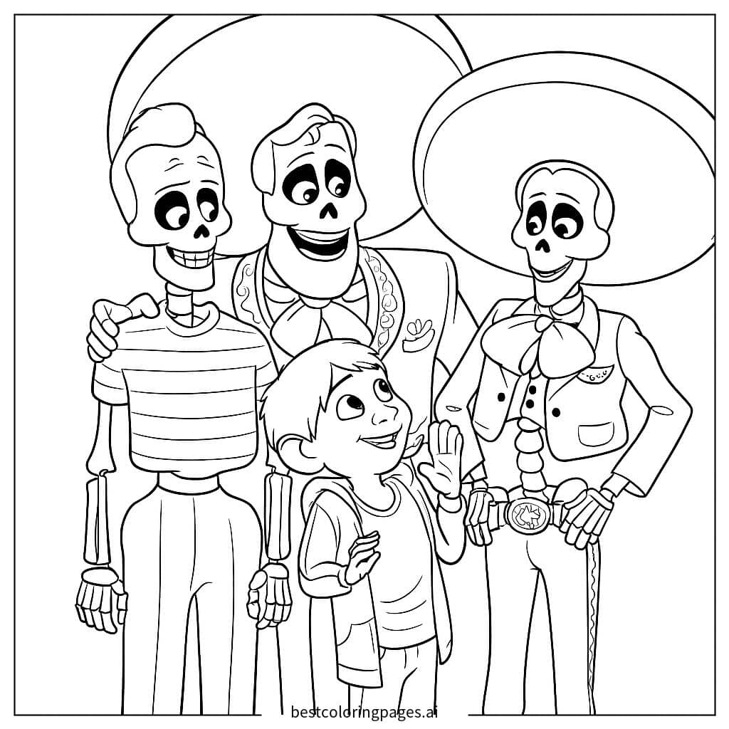 Family Reunion in the Land of the Dead Coloring Page