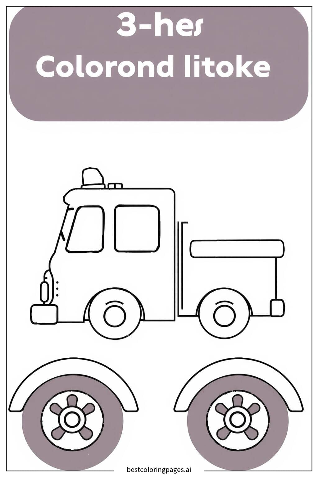 Gambar Mewarnai Tampilan Samping Truk Pemadam Kebakaran