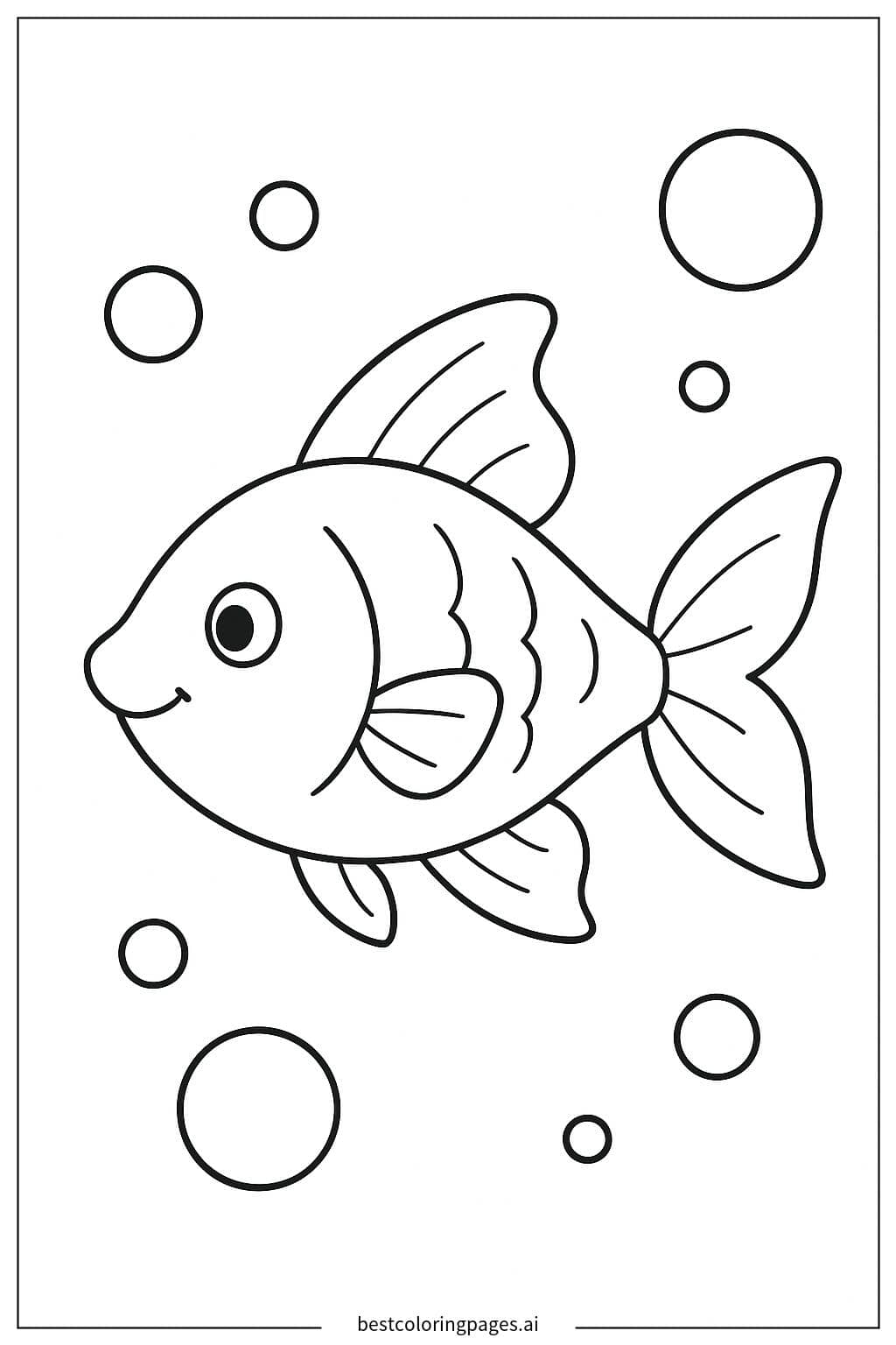 Fisch mit Blasen drumherum Ausmalbilder