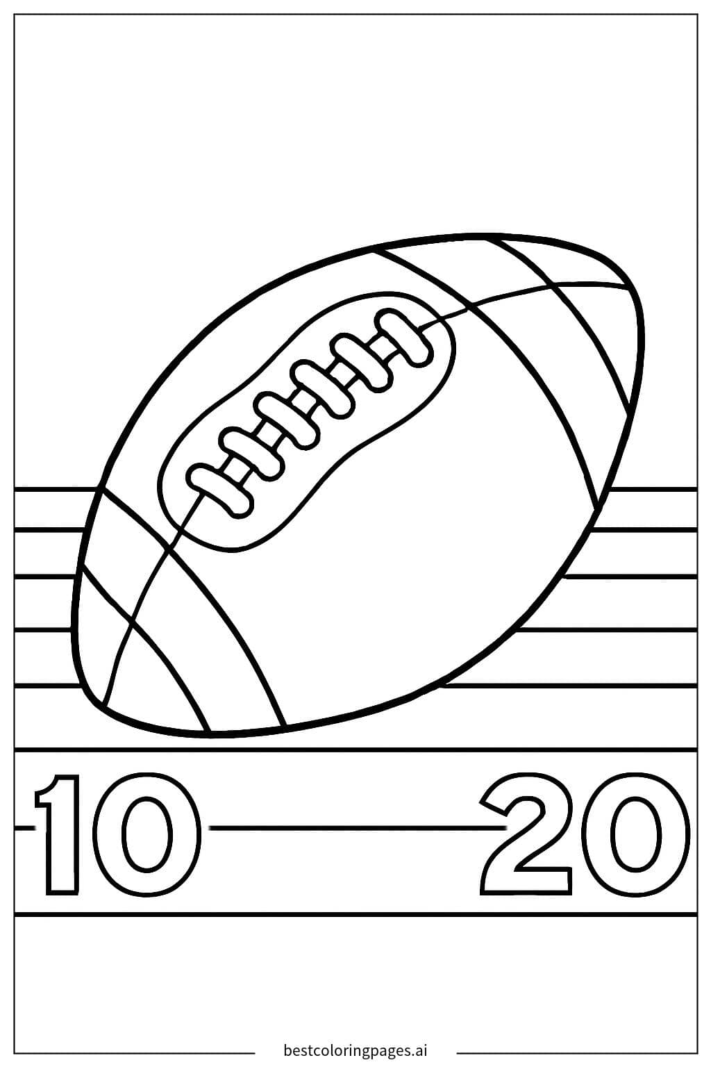 Desenhos de Linhas do Campo de Futebol Americano para Colorir
