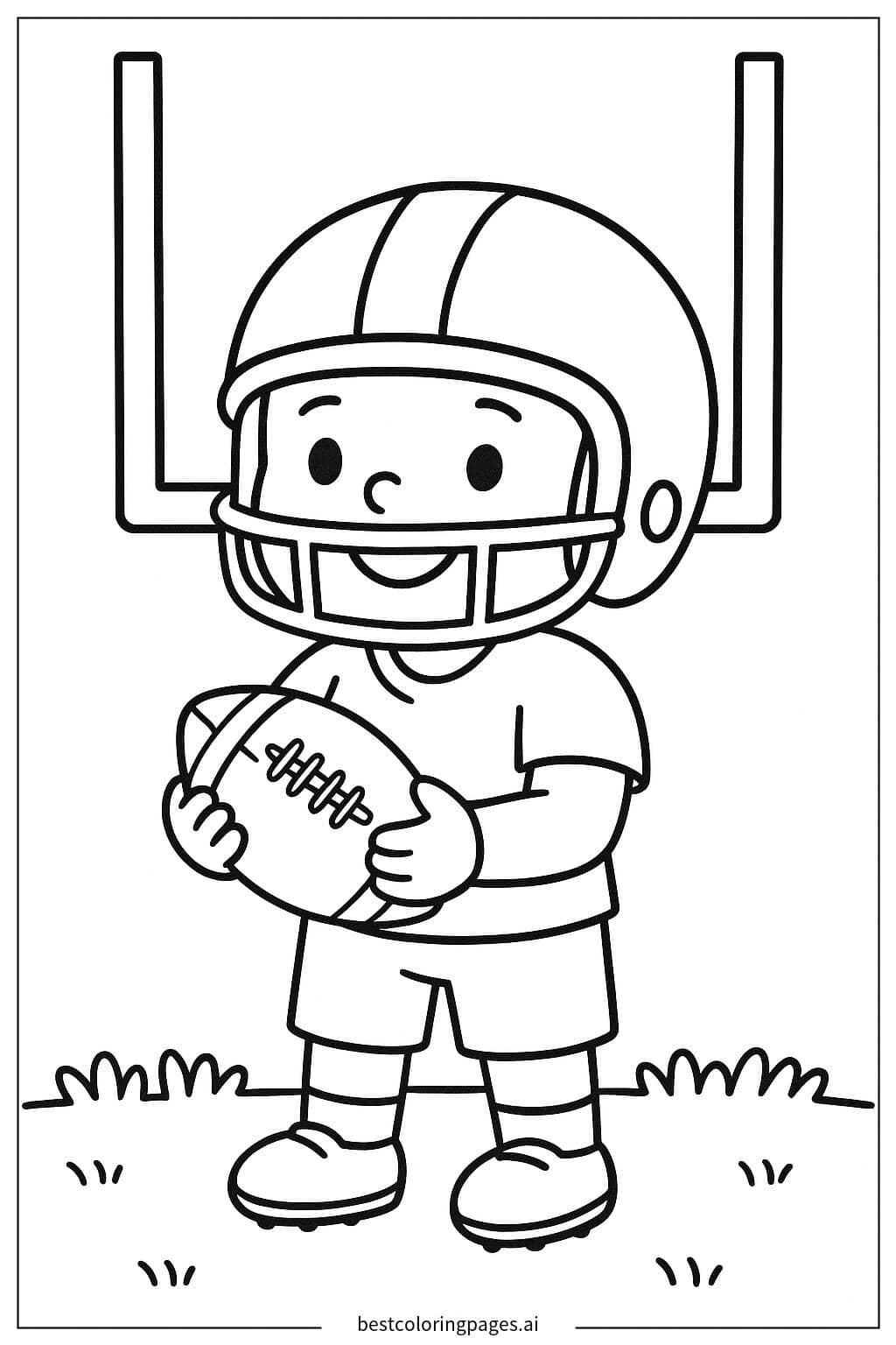 Desenhos de Gol de Futebol Americano para Colorir