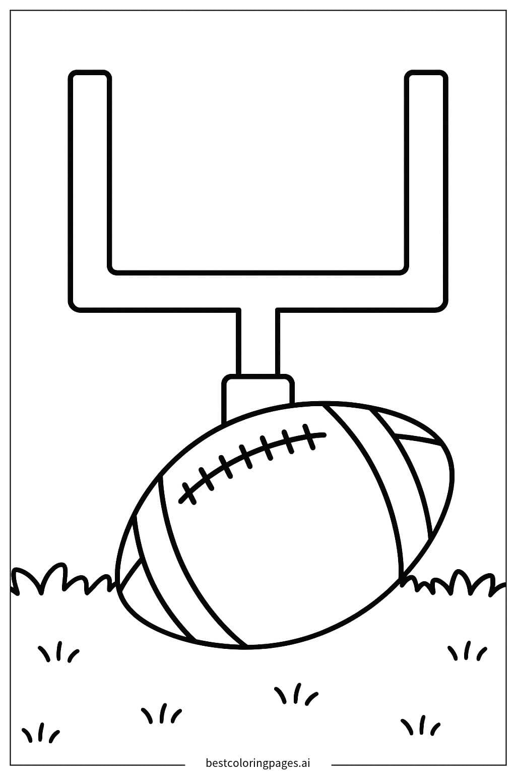 Desenhos de Trave de Futebol Americano para Colorir para Colorir