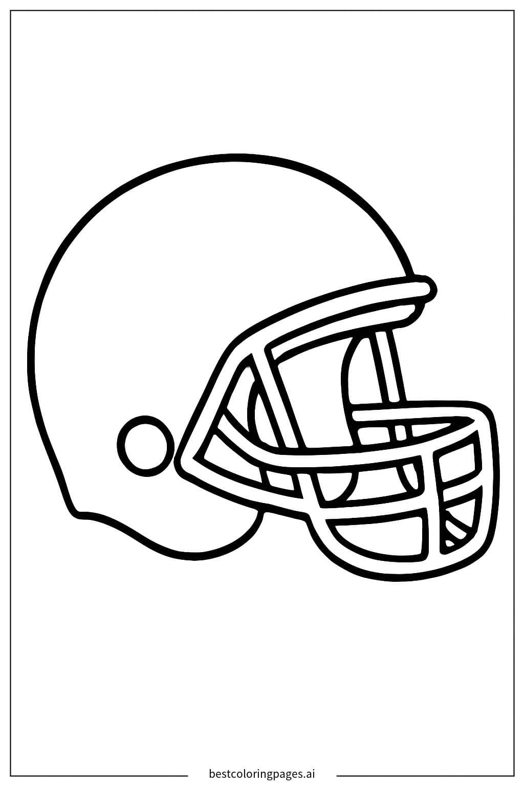 Desenhos de Capacete de Futebol Americano para Colorir